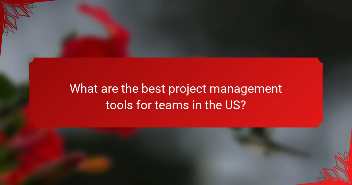 What are the best project management tools for teams in the US?